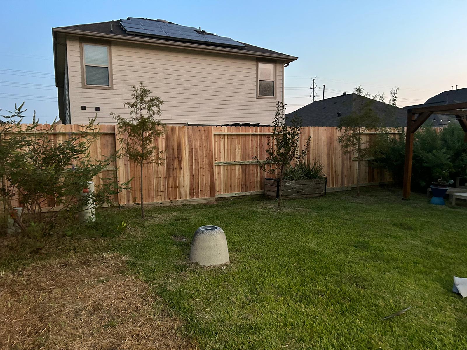 Bayou Vista fence & gate — Galveston-area project 3