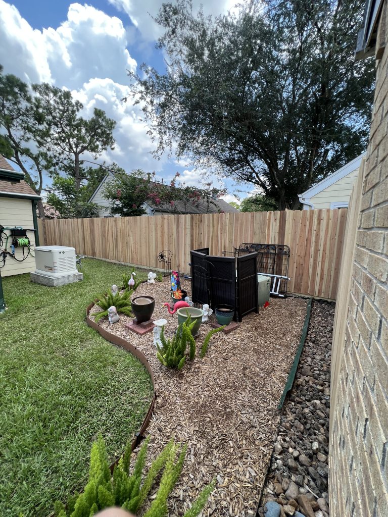 Building Wooden Fence for Ray Glass in Galveston Texas