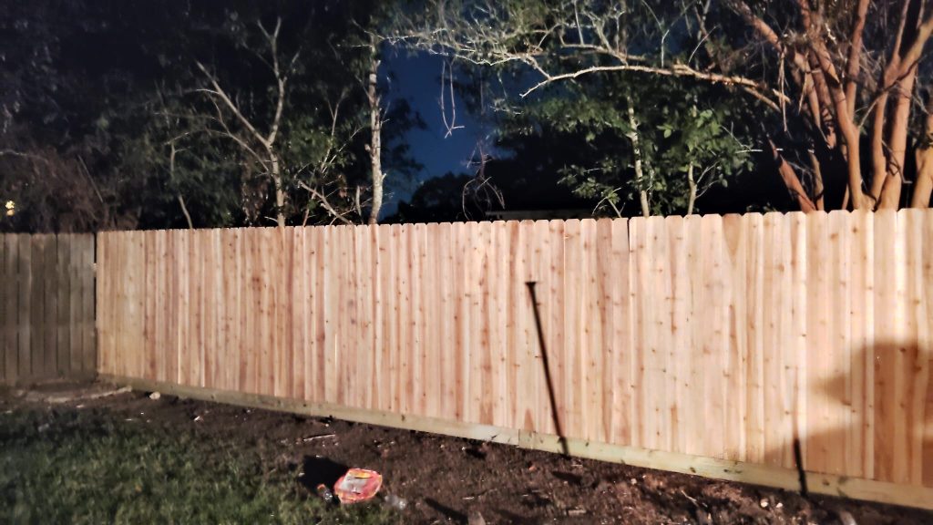 Crafting a 67’ Cedar Fence and Gate in League City Texas