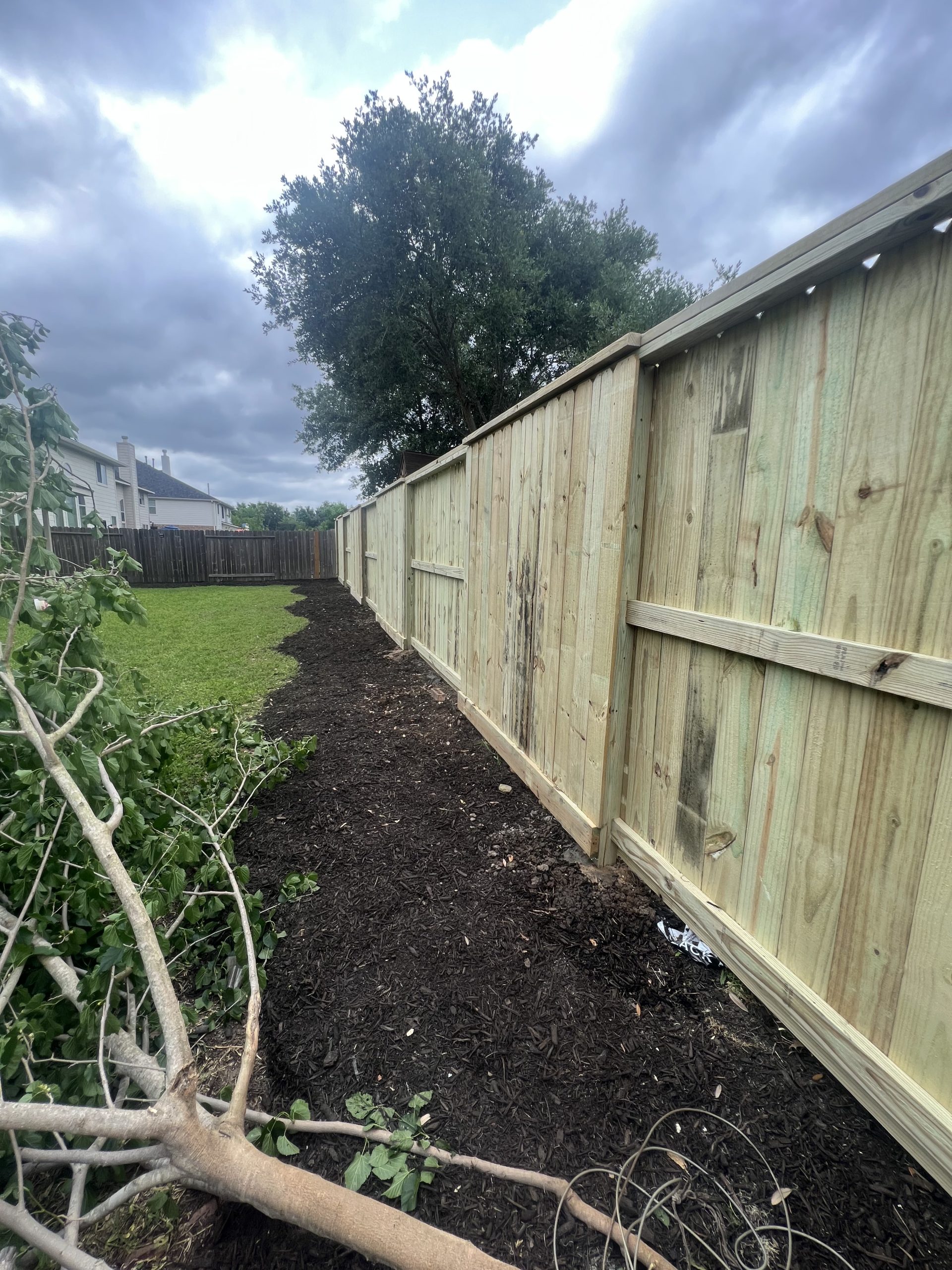 Galvanized Semi-Privacy Chain Link Fence — Galveston project 3