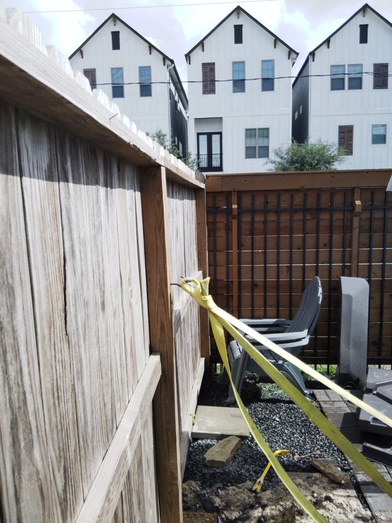 Repairing 49-Foot Wood + Iron Fence in Danbury Texas