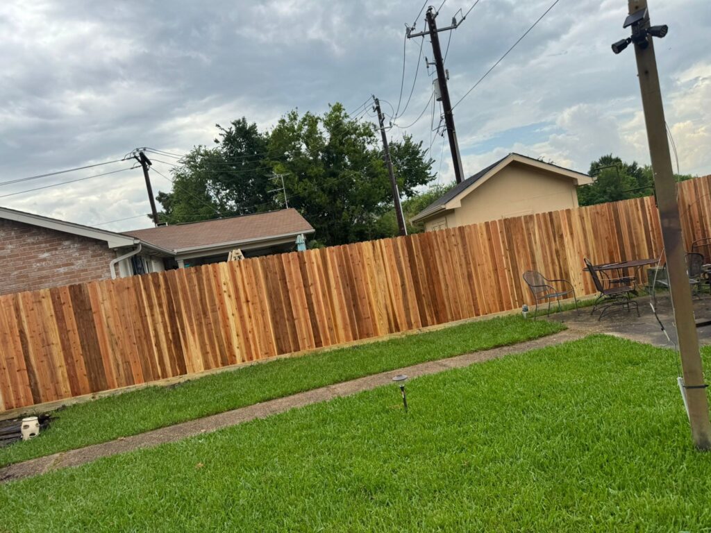 Cedar wood privacy fence installed by a residential fence contractor
