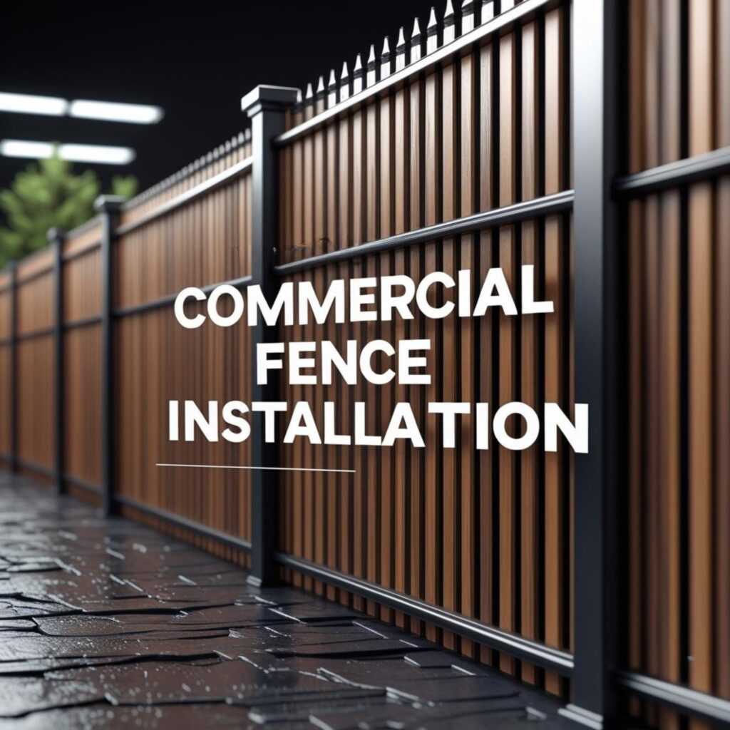 Commercial-grade fence installation for a coastal business property