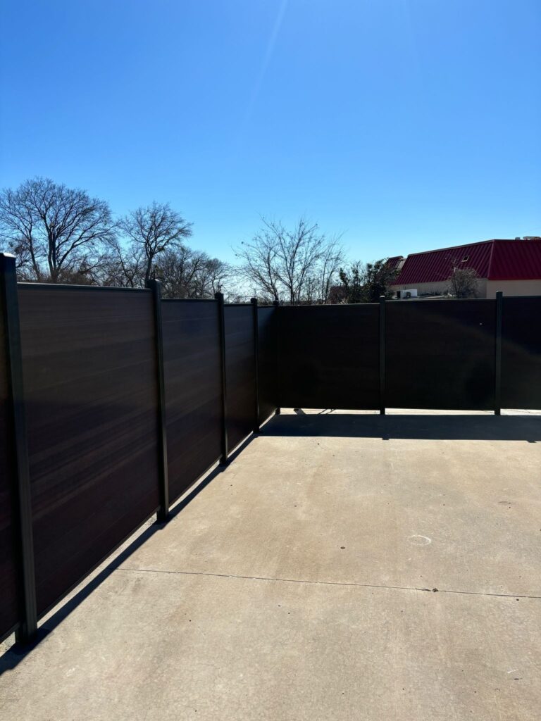 Composite-style privacy fence panel detail