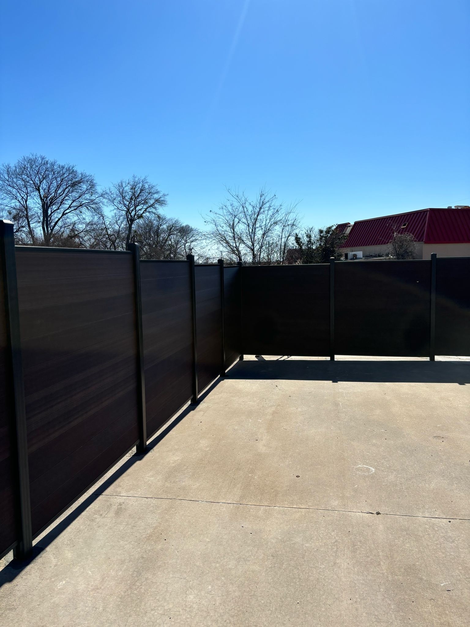 Composite-style privacy fence panel detail