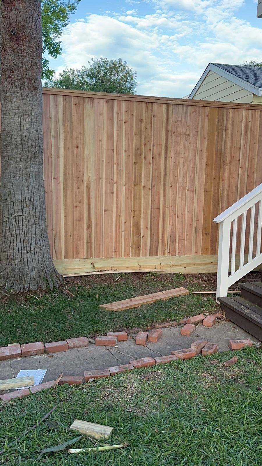 Wood privacy fence installation by a residential fence company