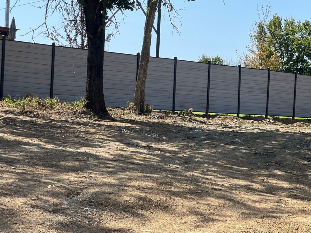 Modern PVC-vinyl style privacy fence panel