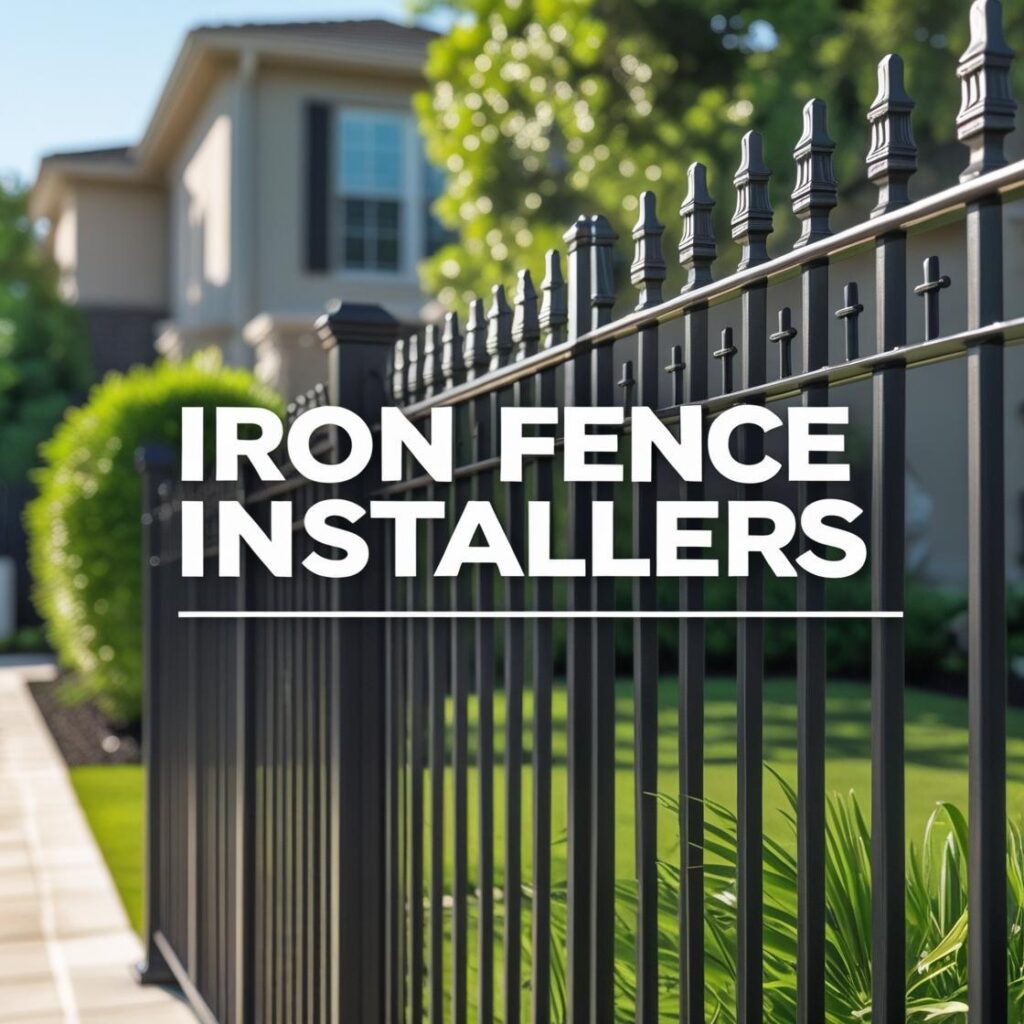 Metal security-style fence around a residential property