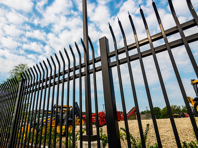 Black security fence, commercial site