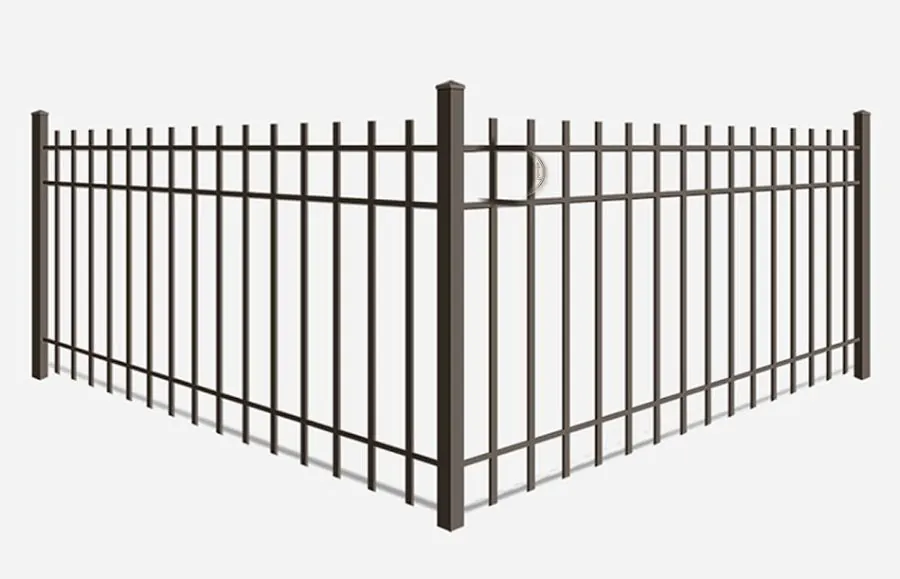Product render: Aluminum fence · Extended Pickets