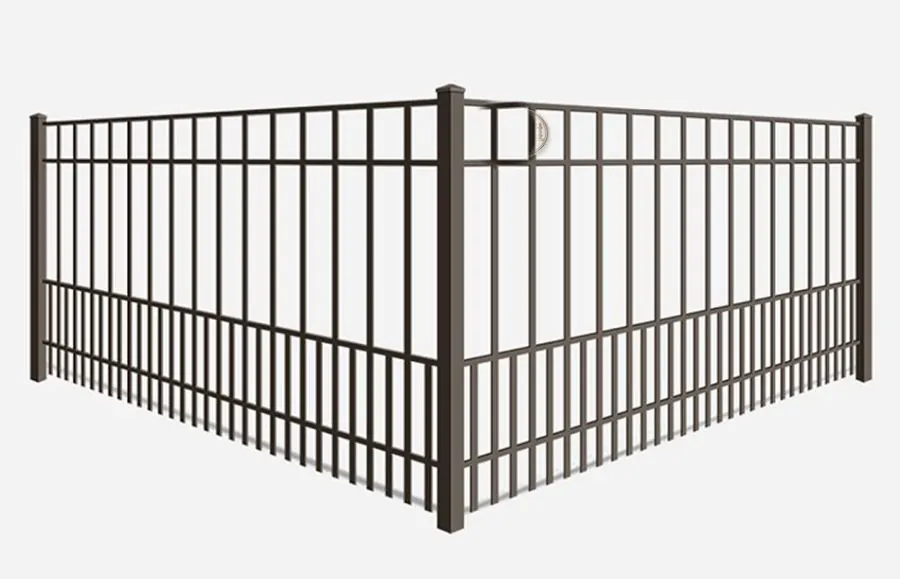Product render: Aluminum fence · Puppy Pickets