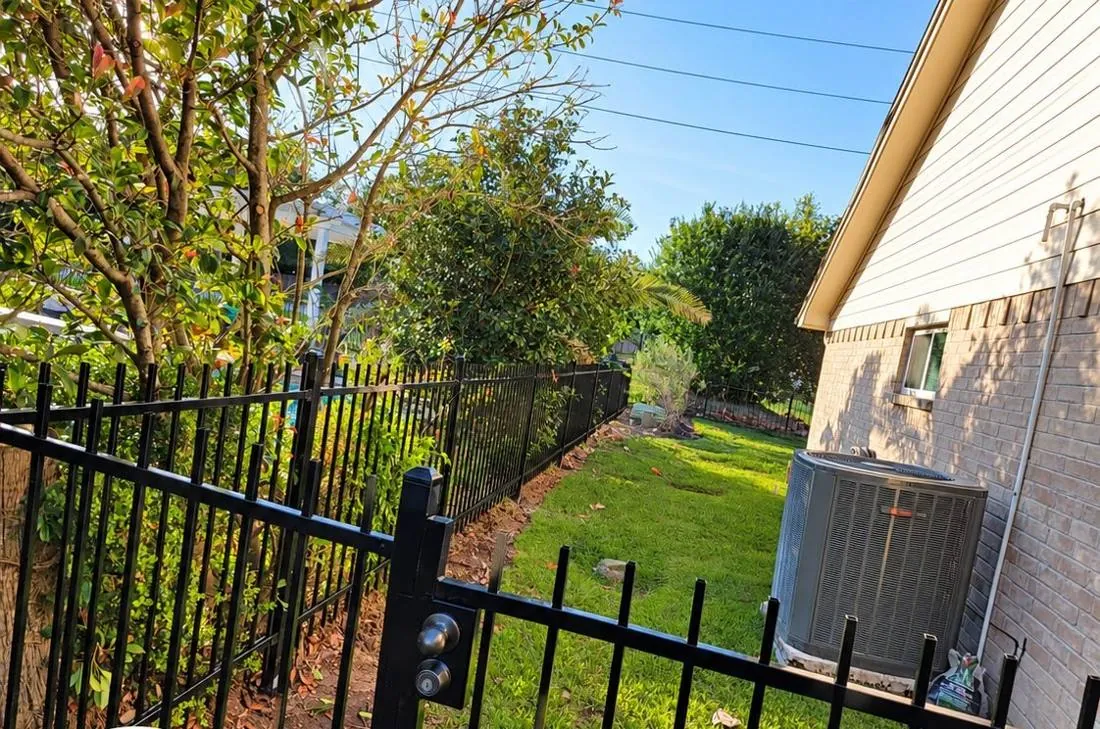 Black side-yard walk gate