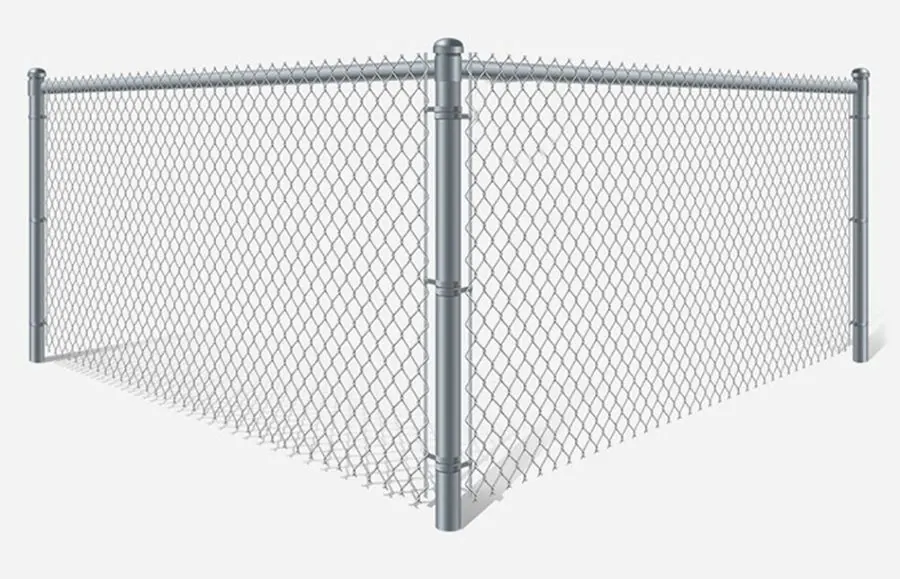 Product render: Chain link fence · Galvanized