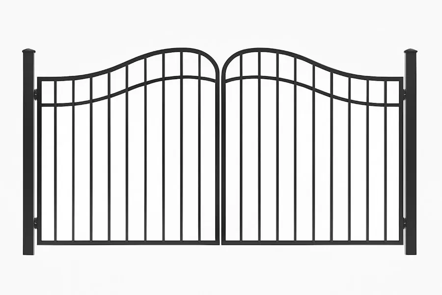Product render: Double arch split swing gate