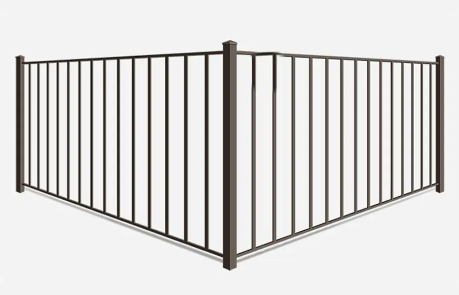 Product render: Iron fence · 2 Rail