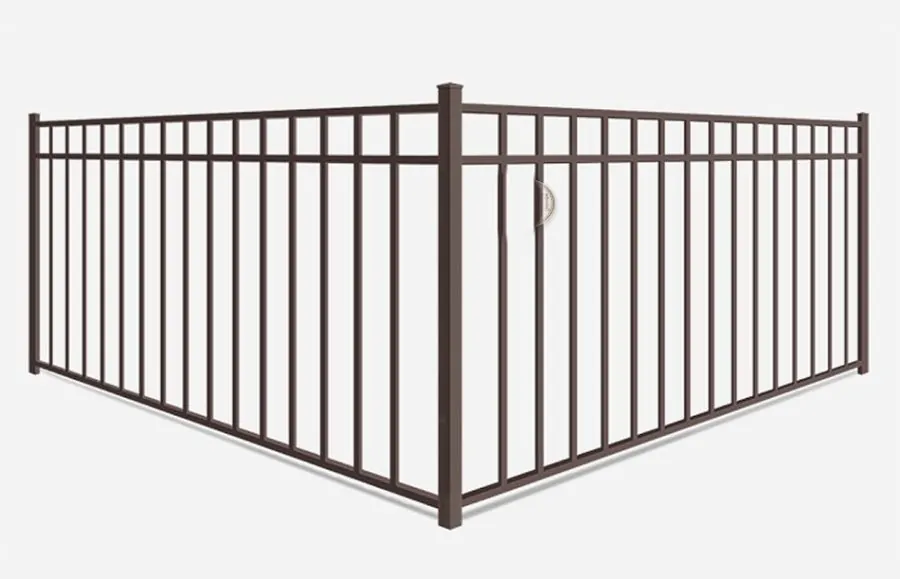 Product render: Iron fence · 3 Rail
