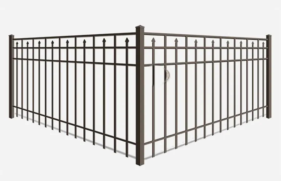 Product render: Iron fence · Alternating Pickets