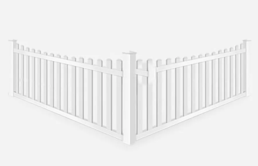 Product render: Vinyl fence · Scalloped Picket