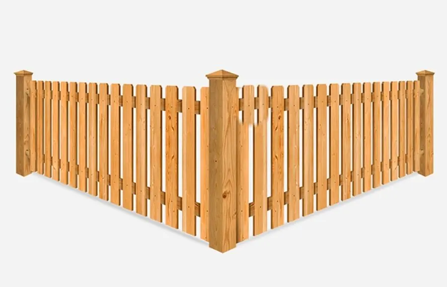 Product render: Wood fence · Dog Ear Picket