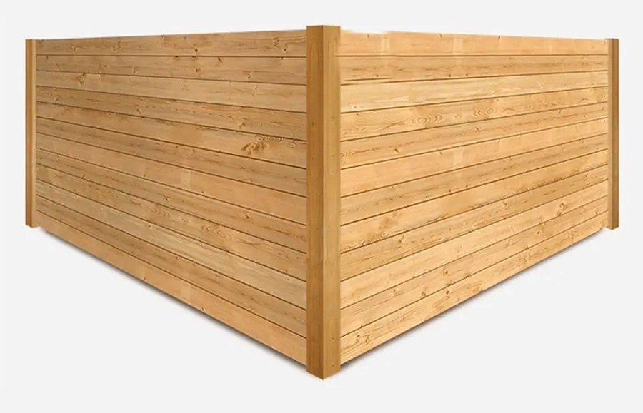 Product render: Wood fence · Horizontal Board