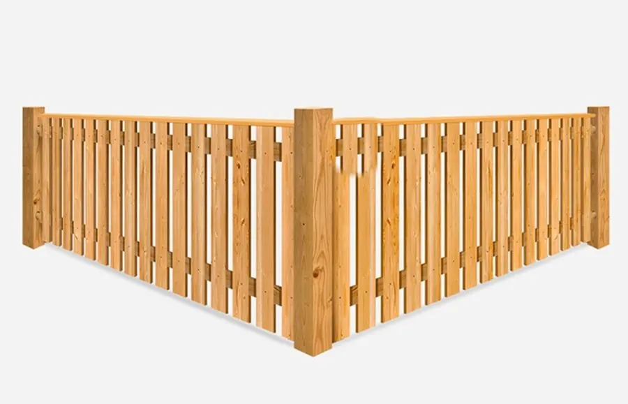 Product render: Wood fence · Spaced Board