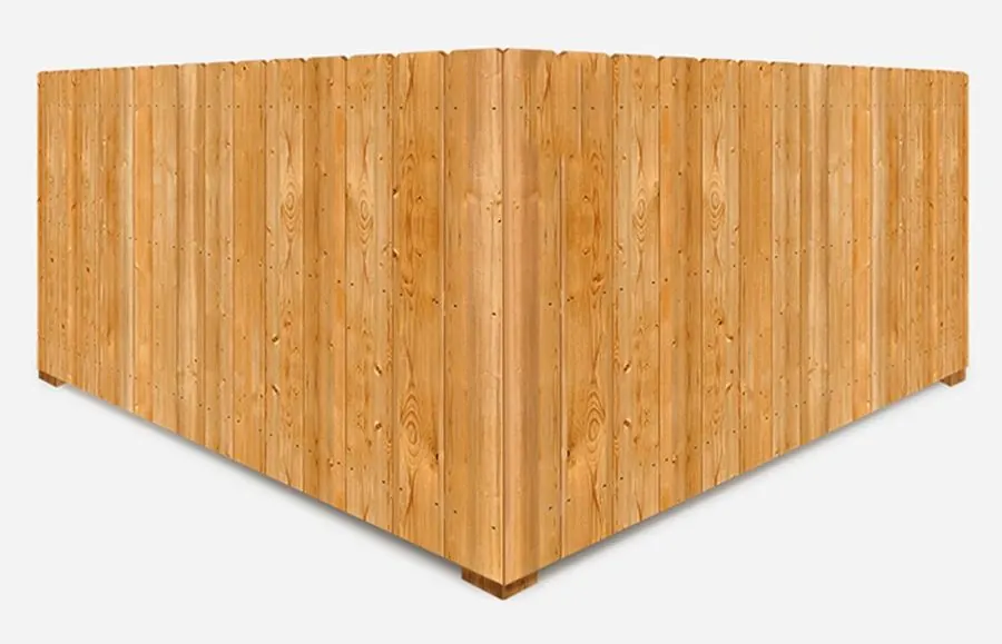 Product render: Wood fence · Stockade